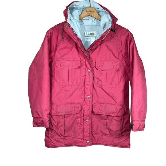 Vintage LL Bean‎ Gore Tex Womens Small Nylon Puffer Rain Jacket READ - Picture 1 of 13